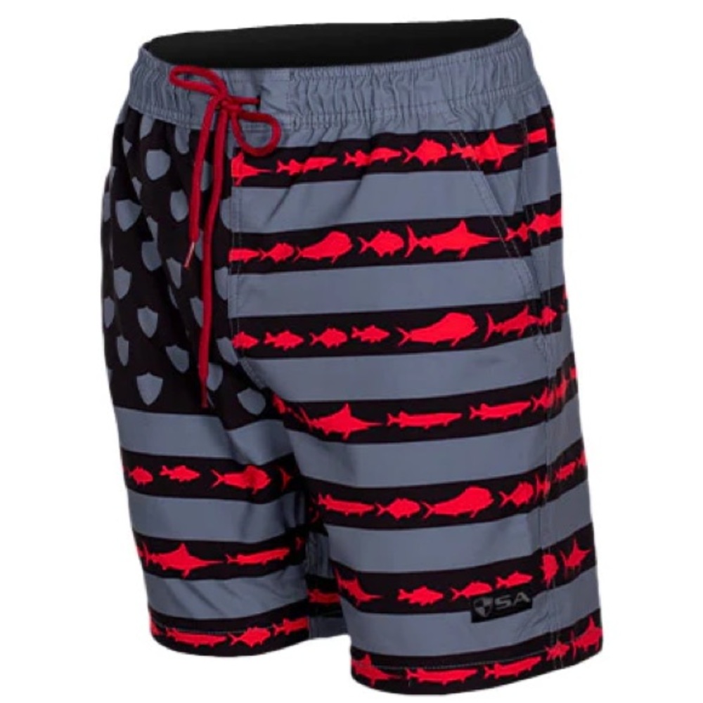 American Flag Swim Trunks / Shorts by SA Co. Brand New Sealed Ships Same Day!
